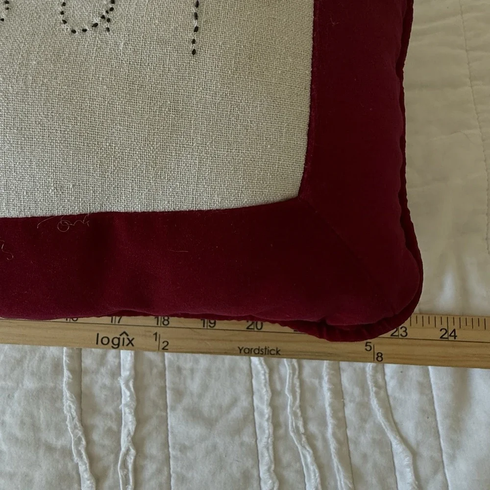 Christmas Pillow Lumbar Cottage Handmade 